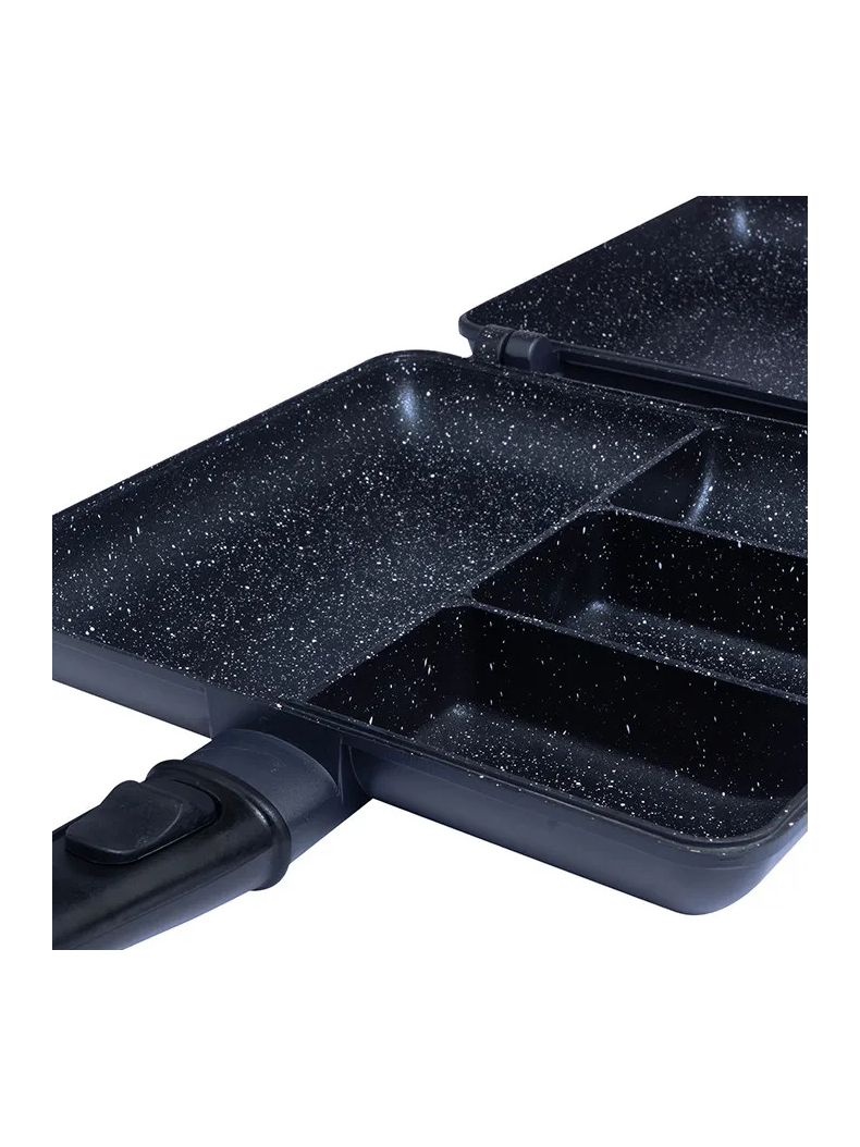 Большая двойная сковорода с разделителями Ridge Monkey Connect Combi & Steamer XXL Granite Edition, изображение 3 Большая двойная сковорода с разделителями Ridge Monkey Connect Combi & Steamer XXL Granite Edition, изображение 3