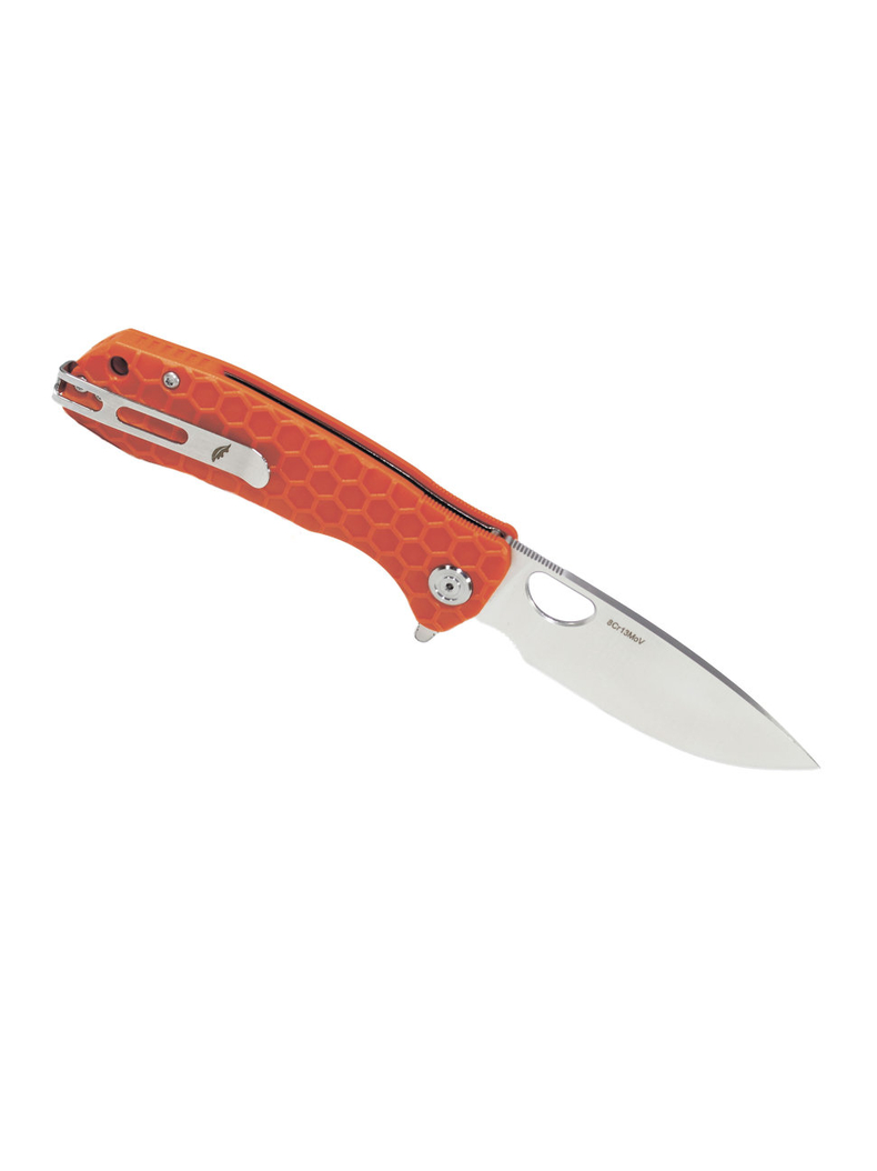 Нож HONEY BADGER Flipper с оранжевой рукоятью, Размер: Medium, изображение 2