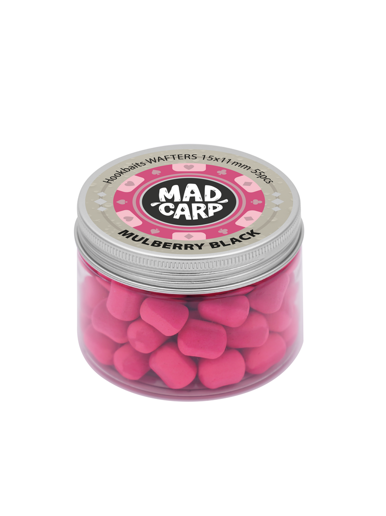 Вафтерсы Mad Carp Baits MULBERRY BLACK (Шелковица) Wafters, Диаметр: 15 х 11 мм