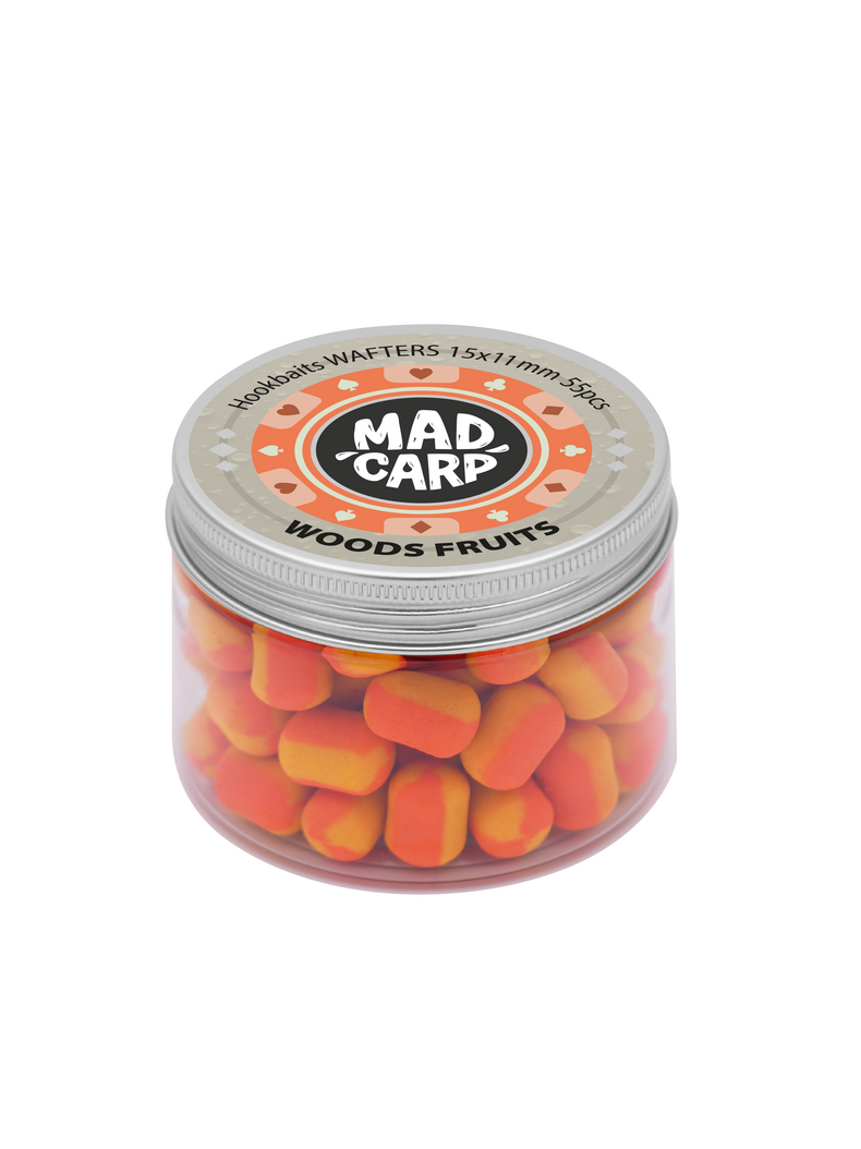 Вафтерсы Mad Carp Baits WOODS FRUlTS (Лесные Фрукты) Wafters, Диаметр: 15 х 11 мм Вафтерсы Mad Carp Baits WOODS FRUlTS (Лесные Фрукты) Wafters, Диаметр: 15 х 11 мм