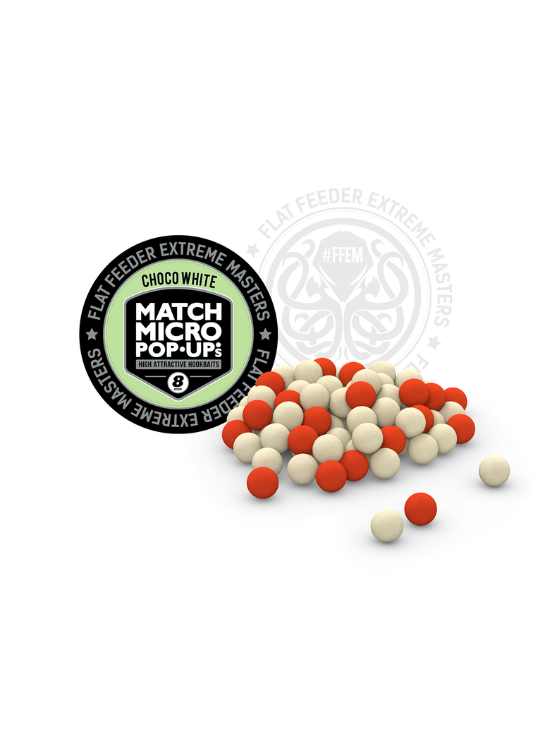 Плавающие насадочные бойлы FFEM Pop-Up Micro Choco White (Шоколад) 8mm, изображение 2