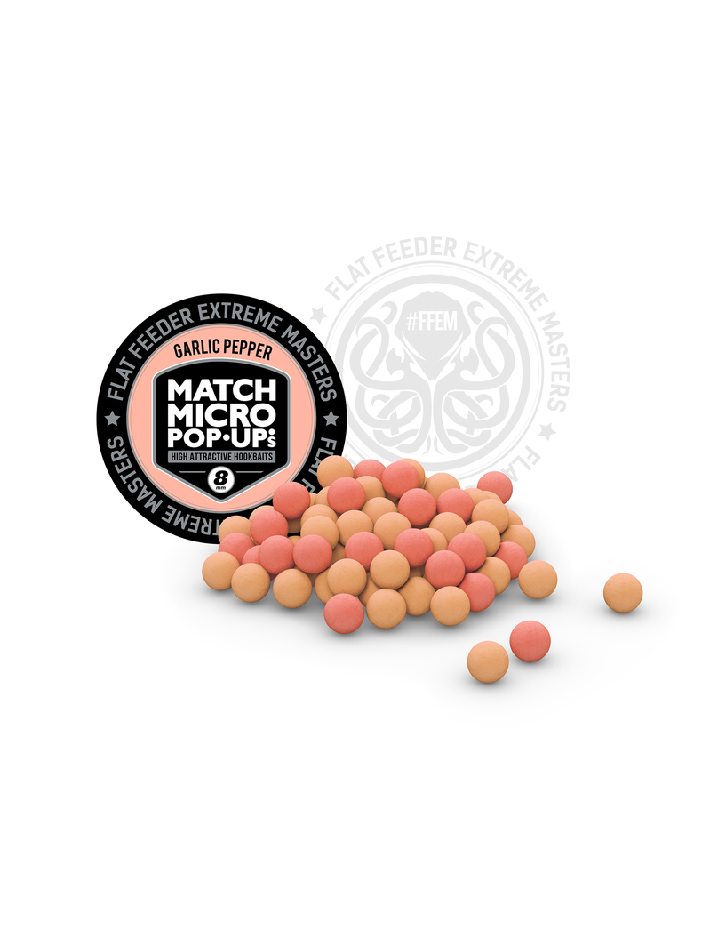 Плавающие насадочные бойлы FFEM Pop-Up Micro Garlic Pepper (Чеснок и Перец) 8mm, изображение 2