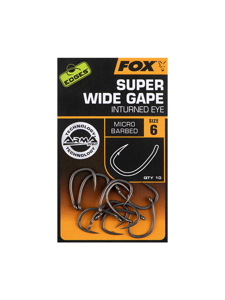Крючки с загнутым ушком FOX Super Wide Gape (Inturned eye) EDGES, Размер крючка: № 5