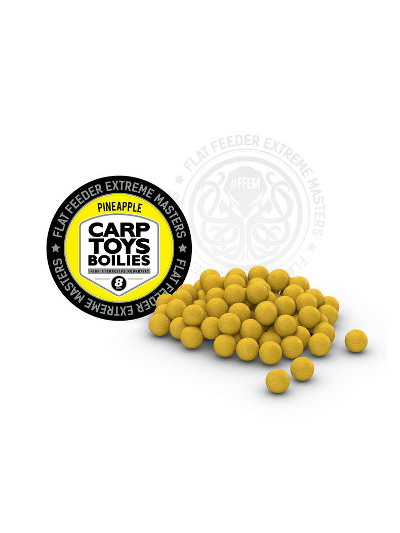 Насадочные тонущие бойлы FFEM Hookbaits Boilies Pineapple (Ананас) 8mm, изображение 2 Насадочные тонущие бойлы FFEM Hookbaits Boilies Pineapple (Ананас) 8mm, изображение 2