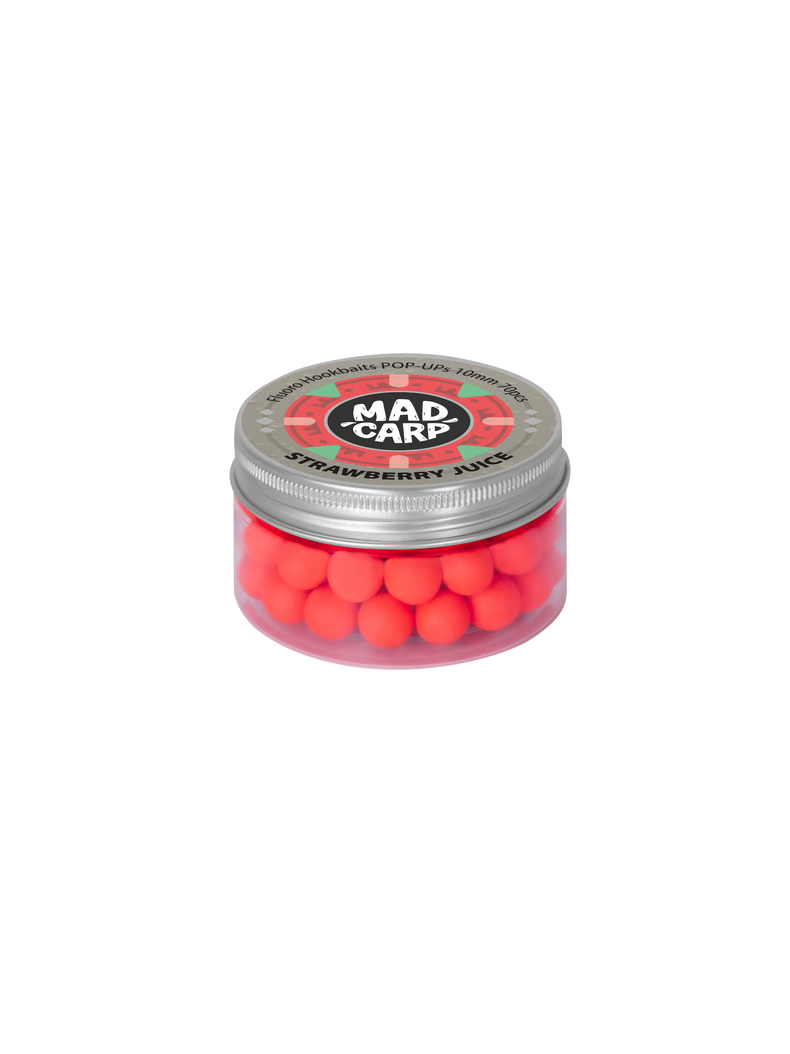 Бойлы плавающие Mad Carp Baits STRAWBERRY JUlCE Pop-Ups (Клубничный Сок), Диаметр: 12 мм, изображение 2 Бойлы плавающие Mad Carp Baits STRAWBERRY JUlCE Pop-Ups (Клубничный Сок), Диаметр: 12 мм, изображение 2