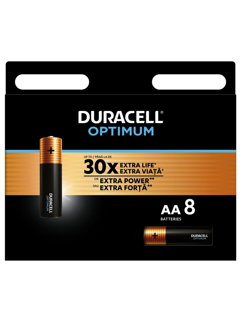 Батарейка Duracell Optimum LR6 AA BL8 Alkaline 1.5V