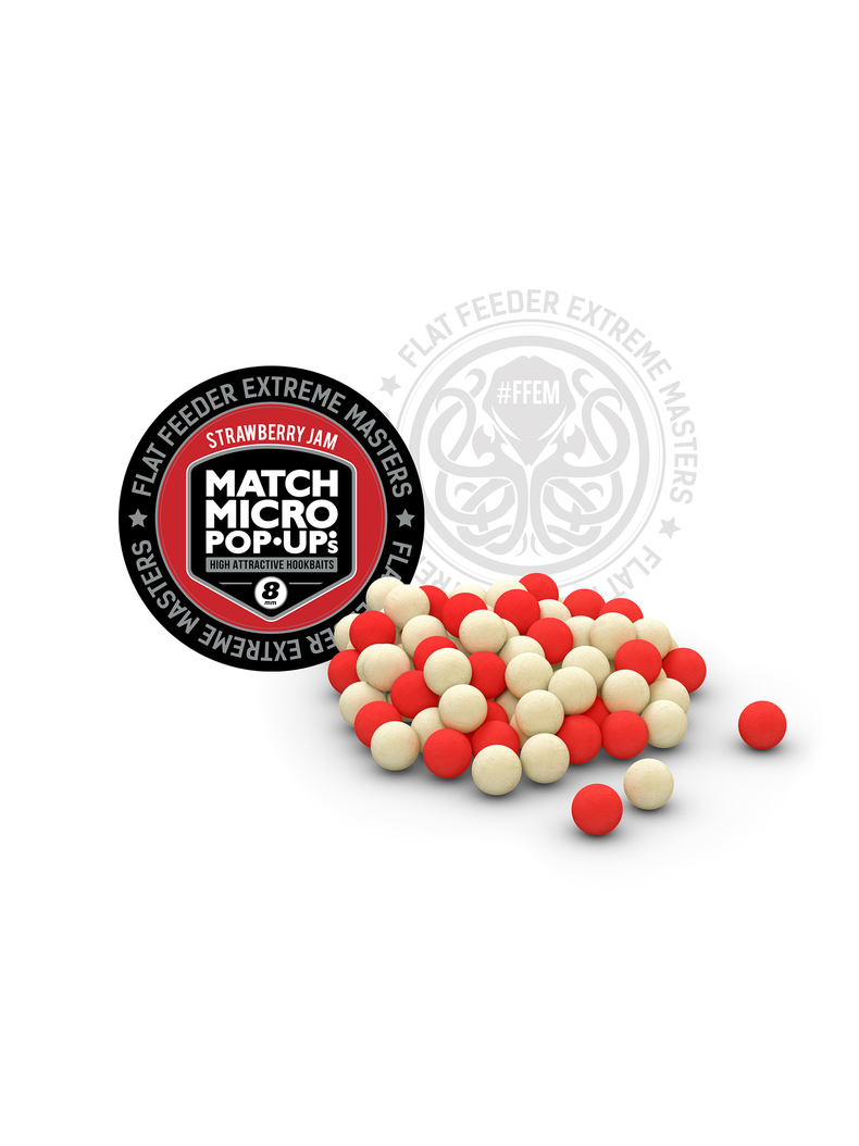 Плавающие насадочные бойлы FFEM Pop-Up Micro Strawberry Jam (Клубника) 8mm, изображение 2 Плавающие насадочные бойлы FFEM Pop-Up Micro Strawberry Jam (Клубника) 8mm, изображение 2