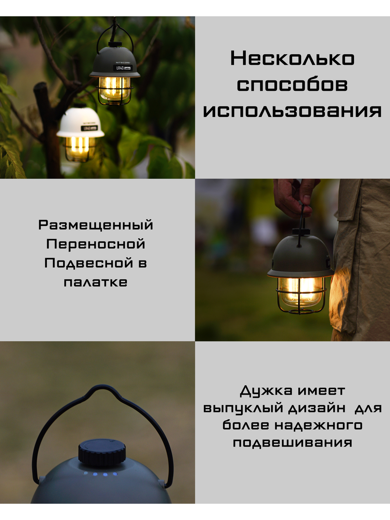 Кемпинговый фонарь NITECORE LR40 HIGH ARMY GREEN, изображение 8