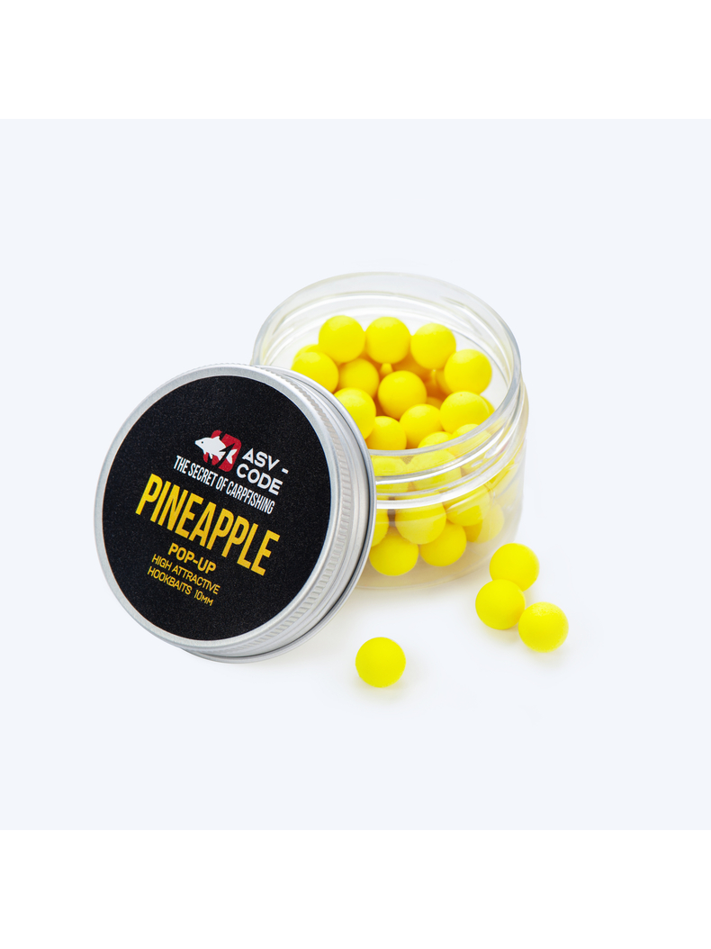 Плавающие бойлы ASV-CODE Pop-Up Pineapple (Ананас), Диаметр: 10 мм, изображение 2