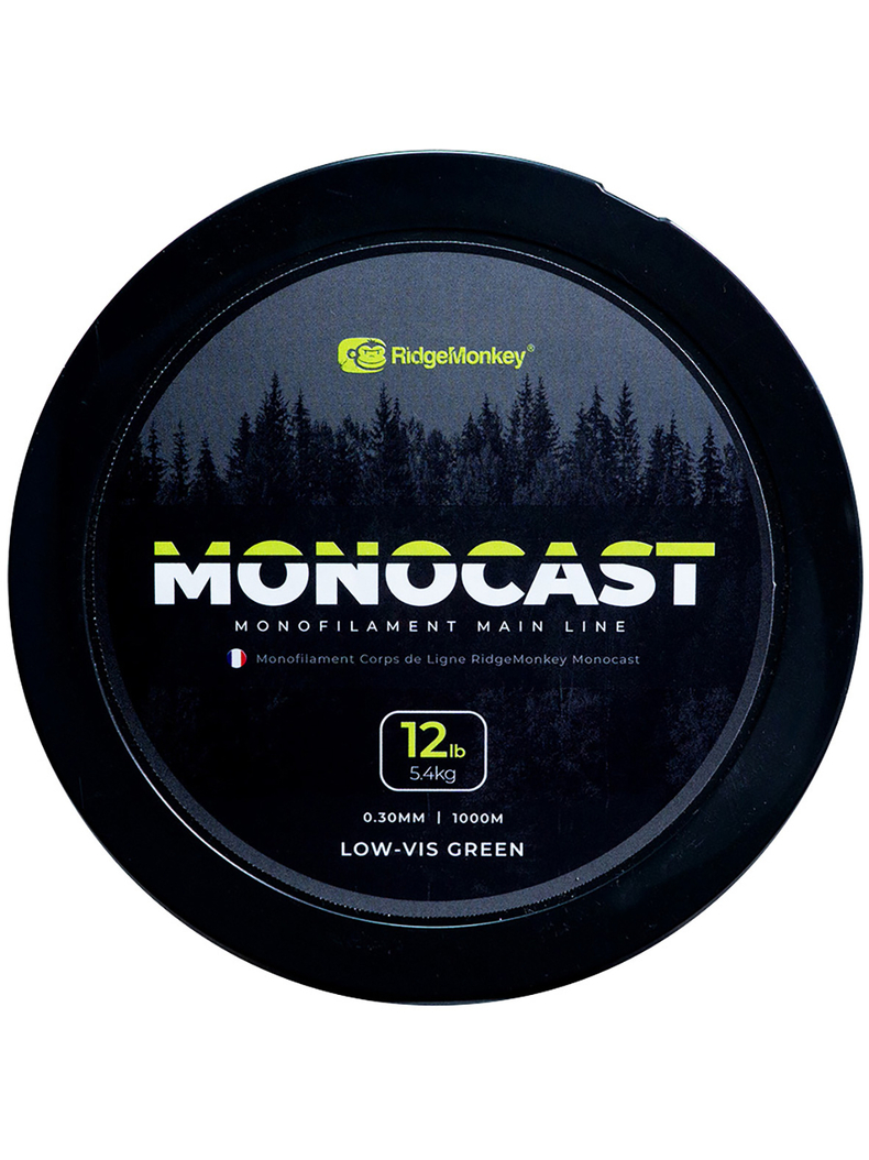 Леска карповая Ridge Monkey MonoCast Monofilament Main Line 12lb, Тест: 12.00 lb Леска карповая Ridge Monkey MonoCast Monofilament Main Line 12lb, Тест: 12.00 lb