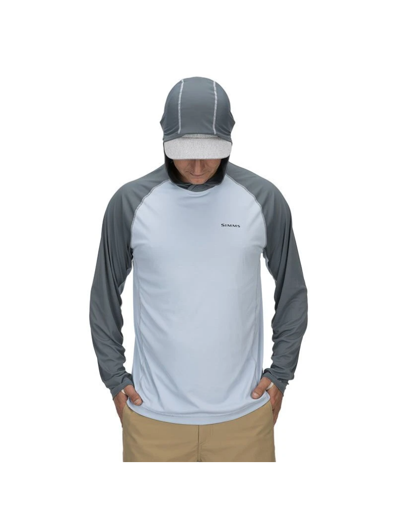 Термофутболка с капюшоном SIMMS Bugstopper Solarflex Hoody Steel Blue, Размер: M, изображение 5 Термофутболка с капюшоном SIMMS Bugstopper Solarflex Hoody Steel Blue, Размер: M, изображение 5