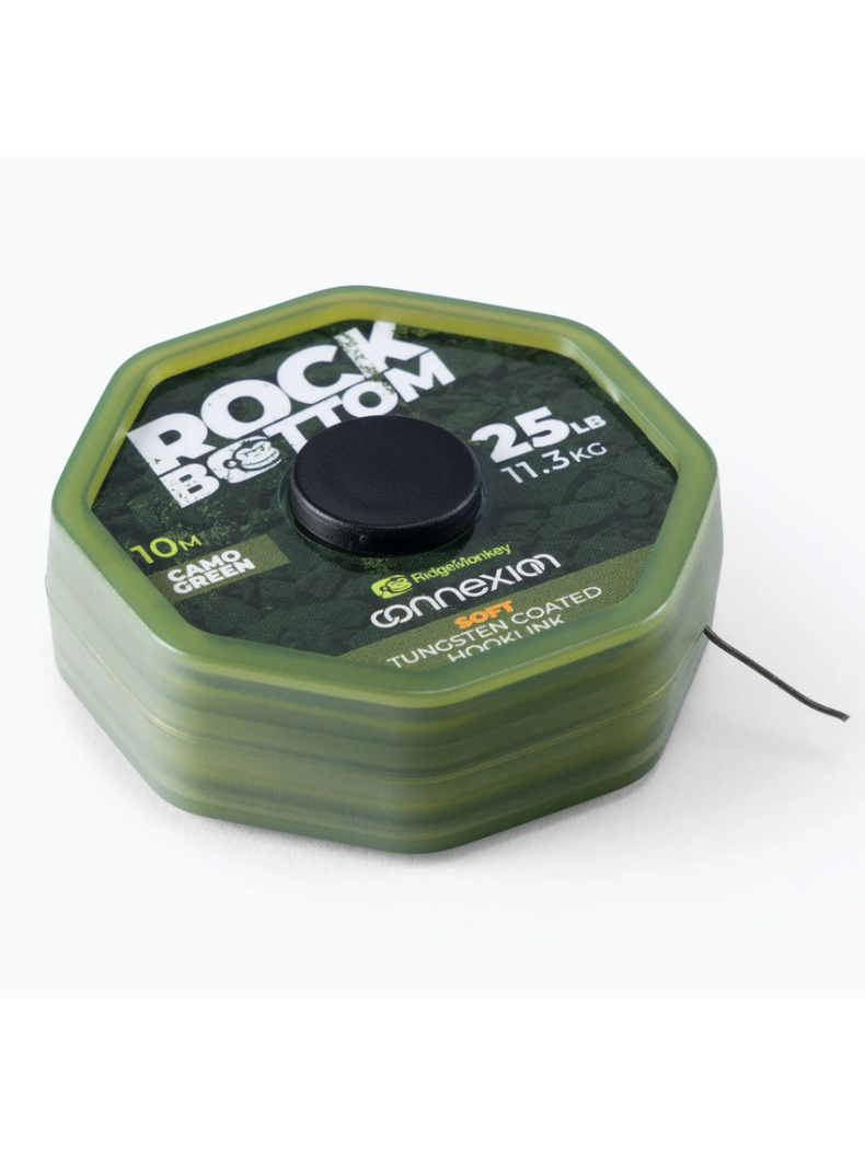 Поводковый материал Ridge Monkey Rock Bottom Tungsten Coated Soft, Цвет: Camo Green