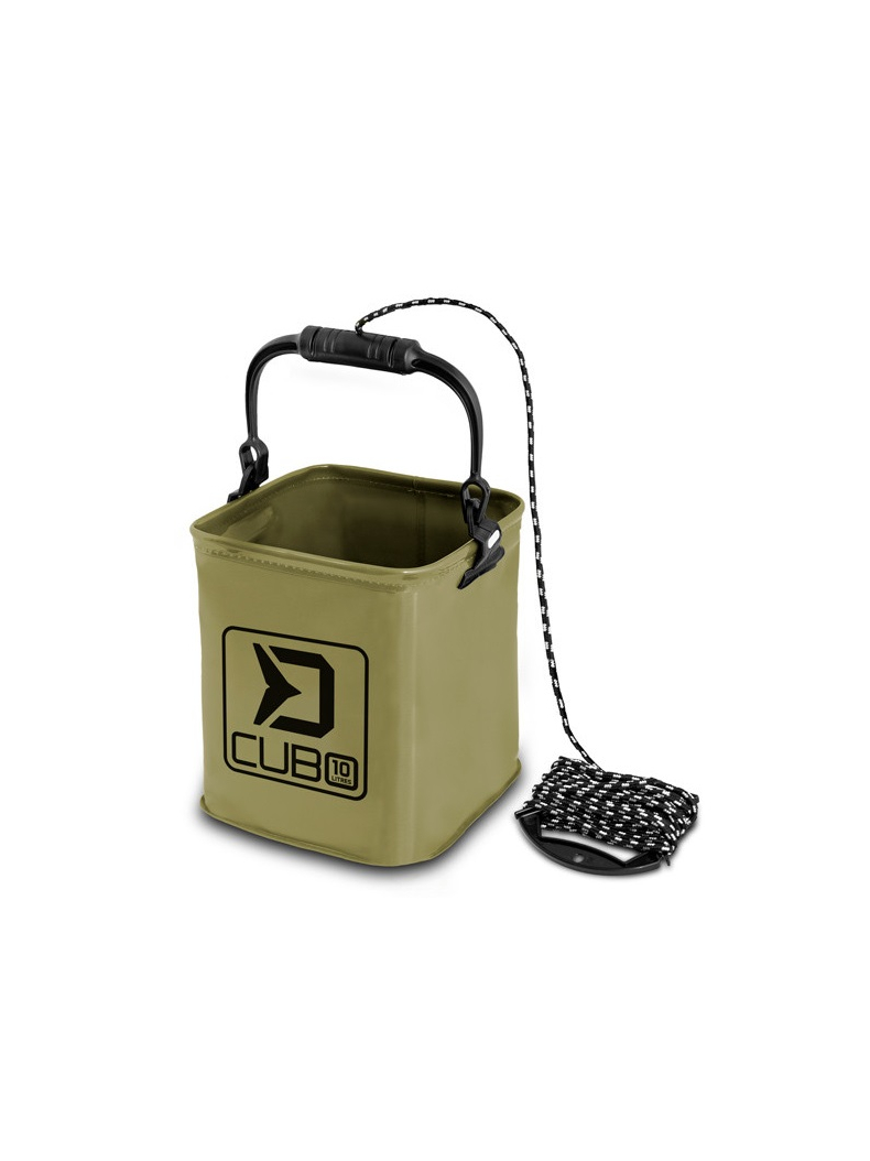 Мягкое ведро с веревкой DELPHIN CUBO Folding Bucket 5L