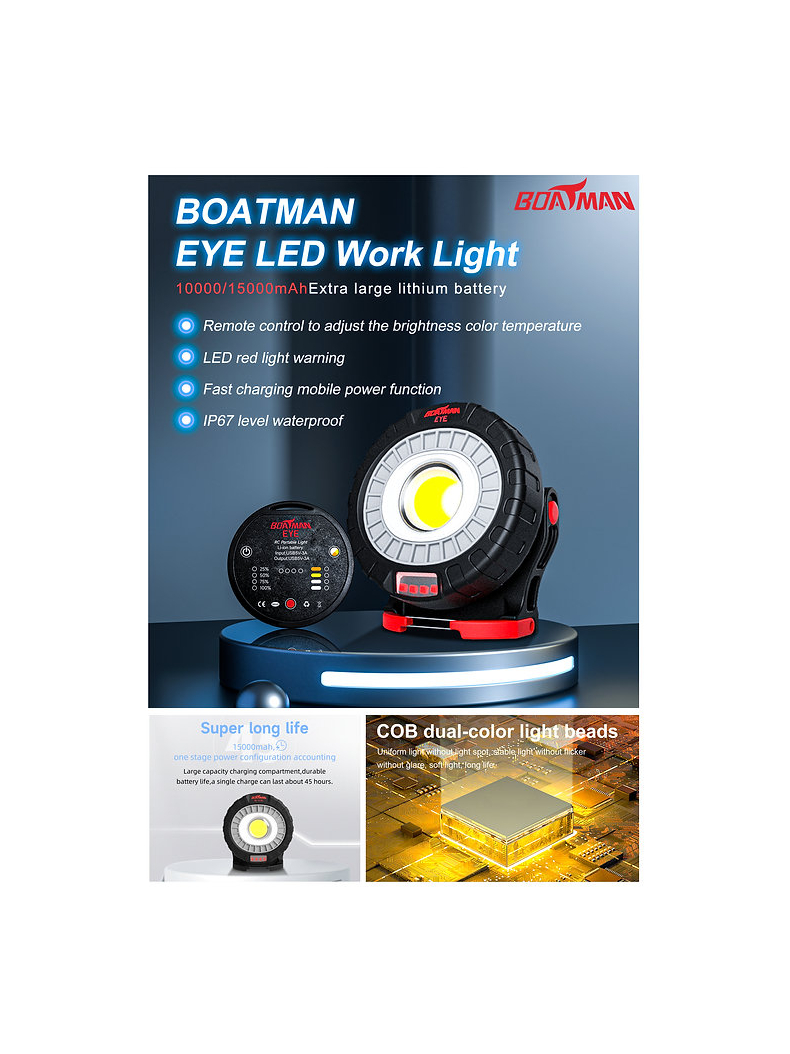 Фонарь PowerBank BOATMAN с ПУ 15 Ah, изображение 5