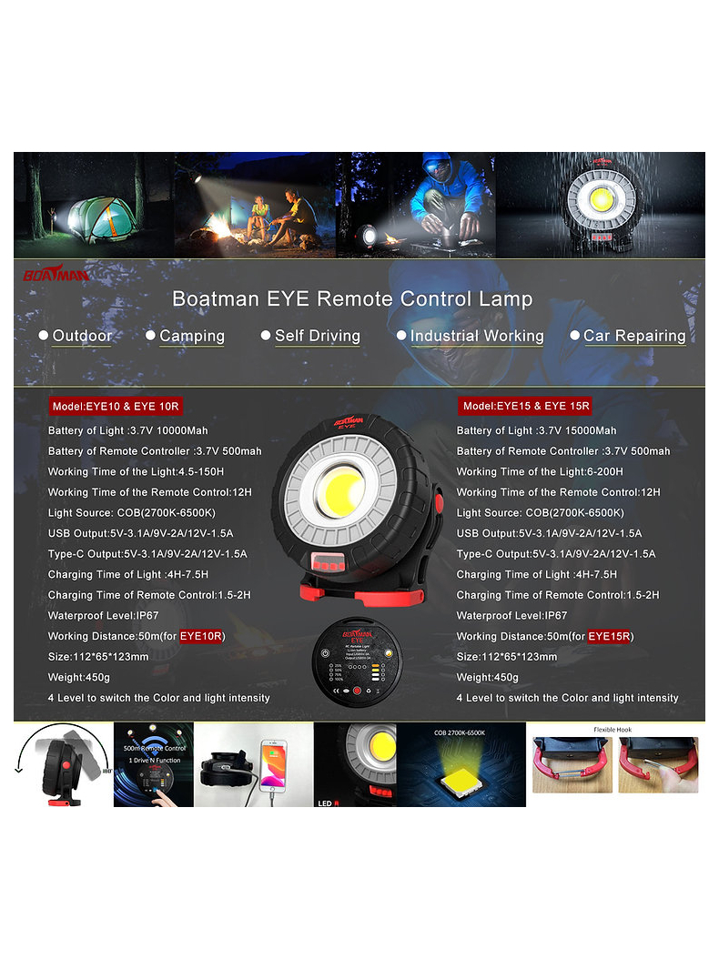 Фонарь PowerBank BOATMAN с ПУ 15 Ah, изображение 4