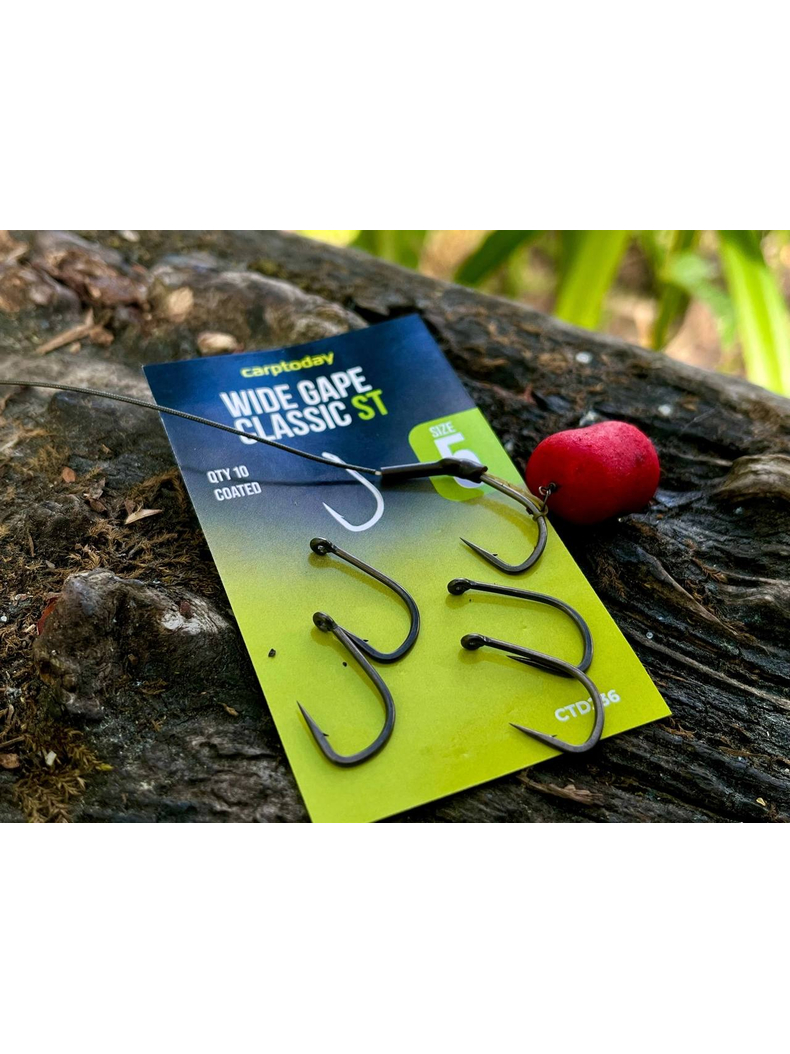 Крючки карповые Carptoday Wide Gape Classic ST, Размер крючка: № 8, изображение 3 Крючки карповые Carptoday Wide Gape Classic ST, Размер крючка: № 8, изображение 3