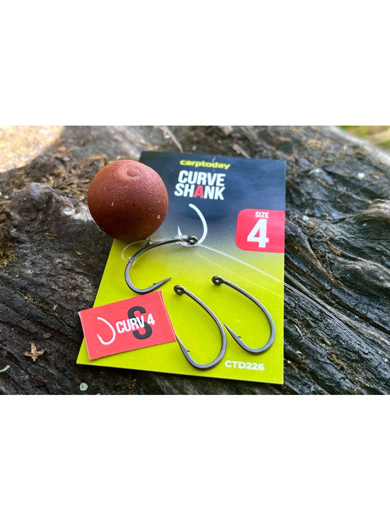 Крючки карповые Carptoday Curve Shank, Размер крючка: № 2, изображение 3 Крючки карповые Carptoday Curve Shank, Размер крючка: № 2, изображение 3