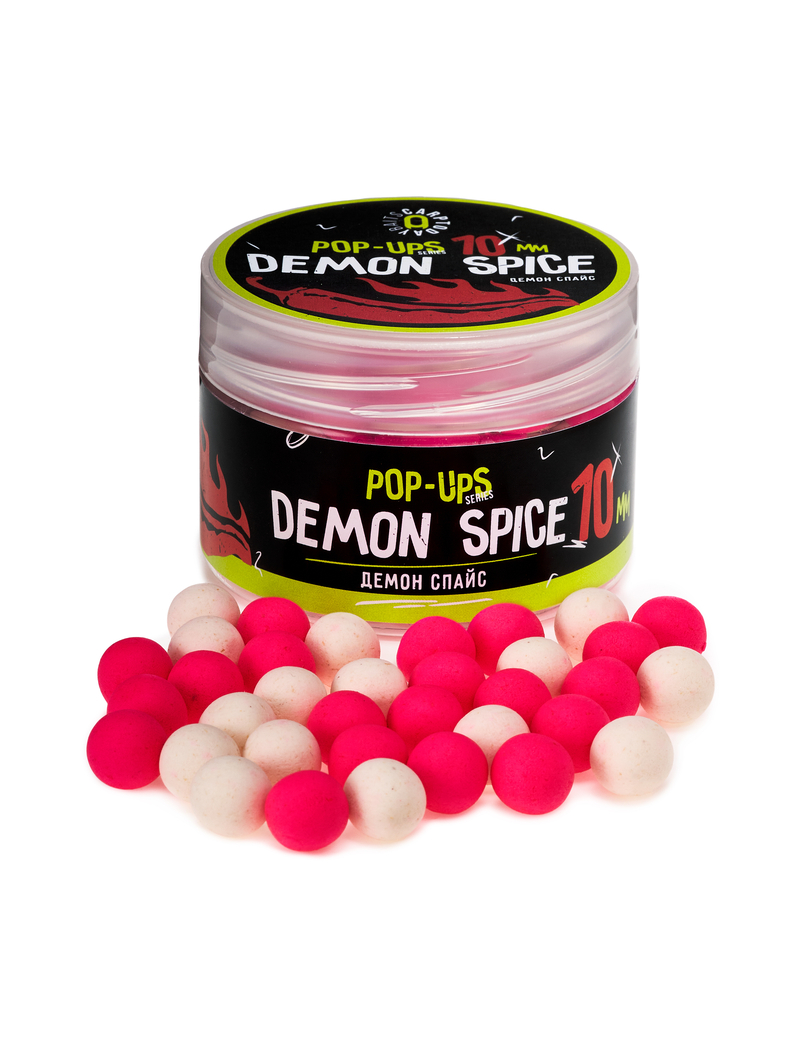Бойлы плавающие Carptoday Baits Pop Ups Demon Spice (Острые Специи) 10мм, Диаметр: 10 мм, Вкус: Острые Специи