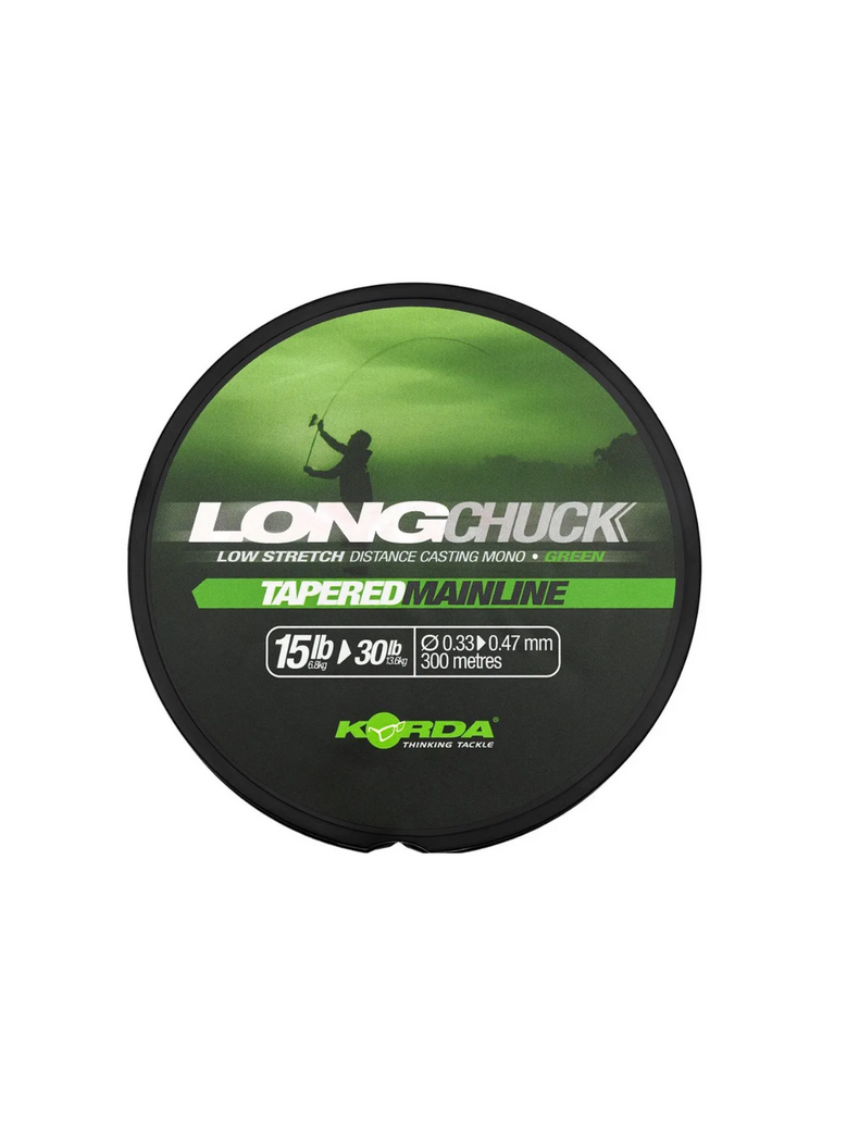 Леска KORDA Long Chuck Tapered Mainline Green 300м, Тест: 15 lb - 30 lb Леска KORDA Long Chuck Tapered Mainline Green 300м, Тест: 15 lb - 30 lb
