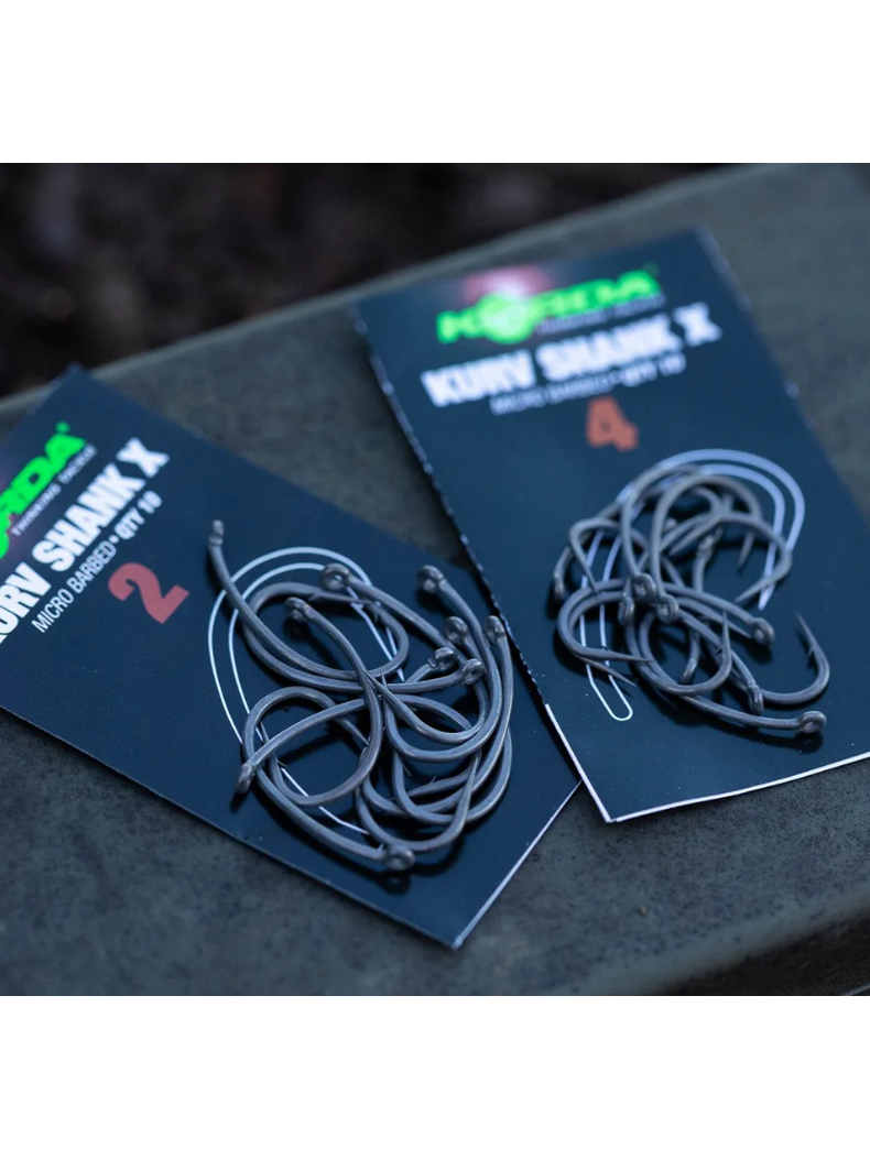 Крючки с бородкой KORDA Kurv Shank-X, Размер крючка: № 4, изображение 4