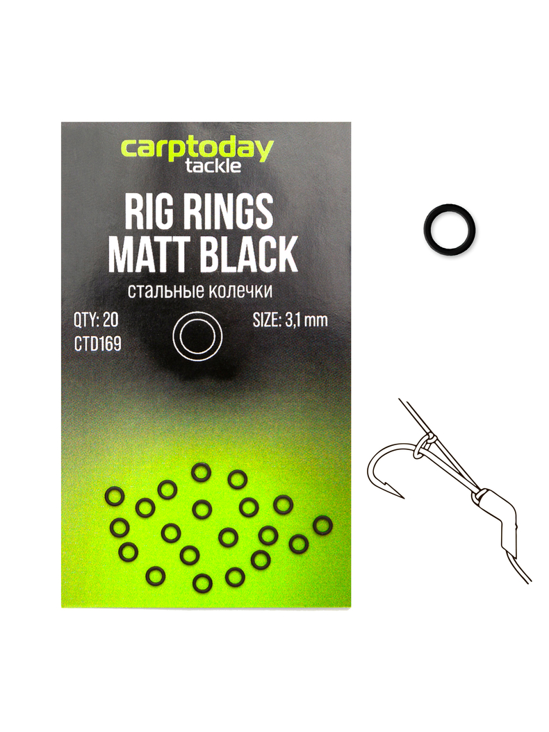 Стальные колечки круглые Carptoday Tackle Rig Rings, Внешний диаметр: 3.1 мм