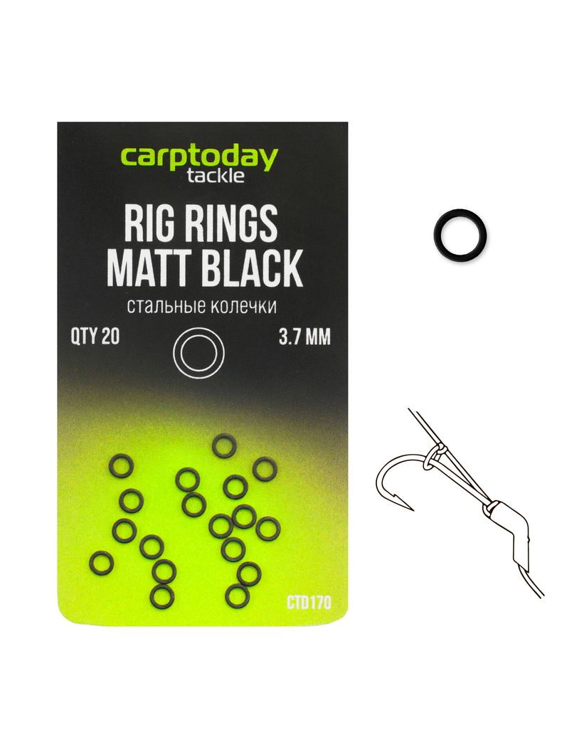 Стальные колечки круглые Carptoday Tackle Rig Rings, Внешний диаметр: 3.7 мм