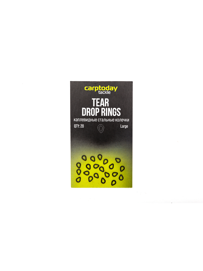 Стальные колечки каплевидные Carptoday Tackle Tear Drop Rings, Размер: Large 