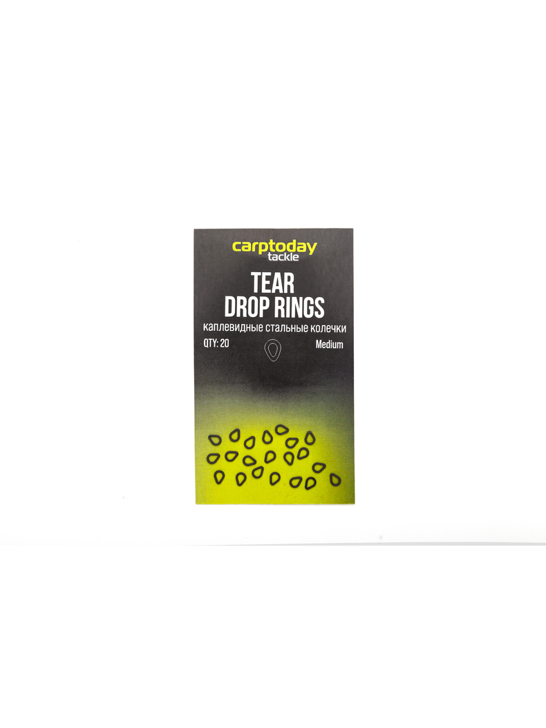 Стальные колечки каплевидные Carptoday Tackle Tear Drop Rings, Размер: Medium