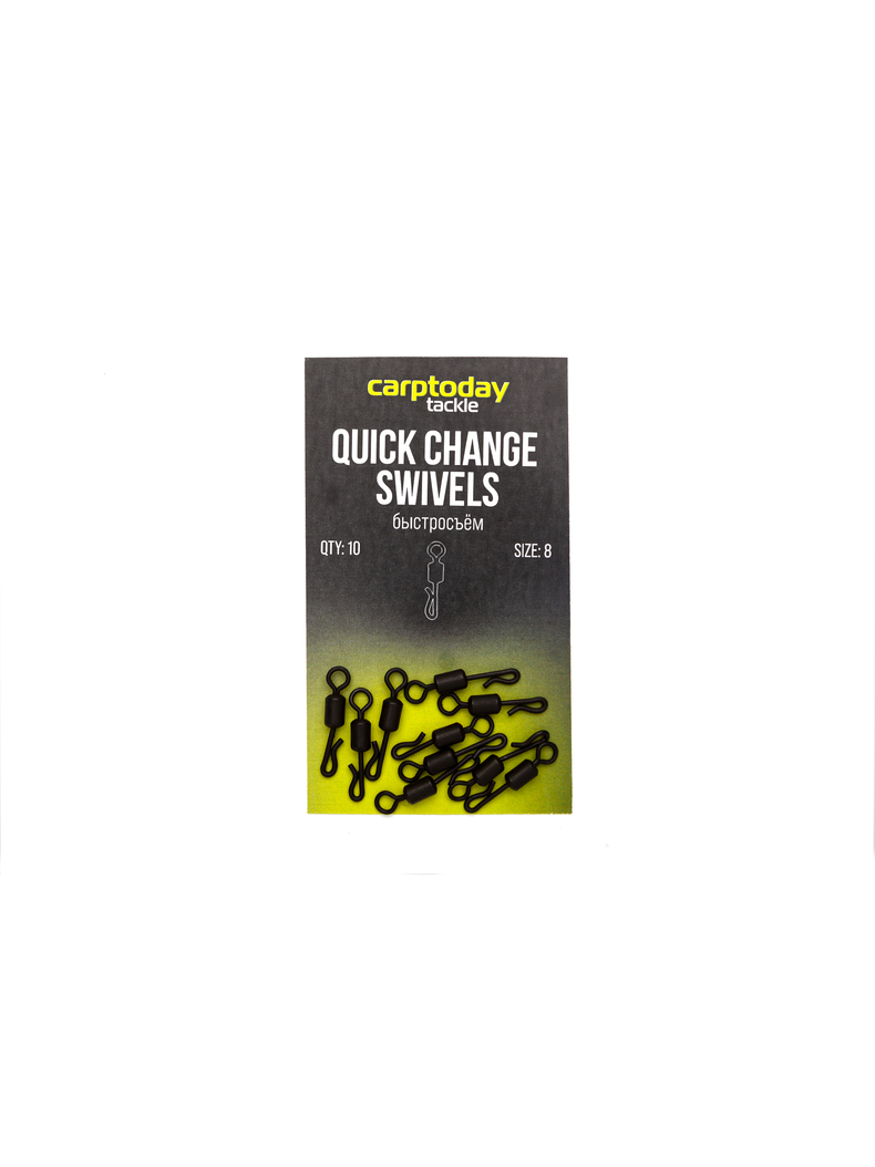 Быстросъёмы Carptoday Tackle Quick Change Swivels, Размер: 8, изображение 2