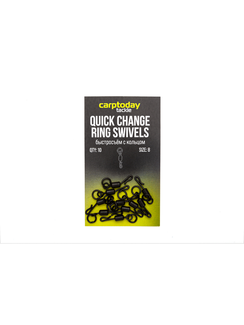 Быстросъёмы с кольцом Carptoday Tackle Quick Change Ring Swivels, Размер: 8 Быстросъёмы с кольцом Carptoday Tackle Quick Change Ring Swivels, Размер: 8