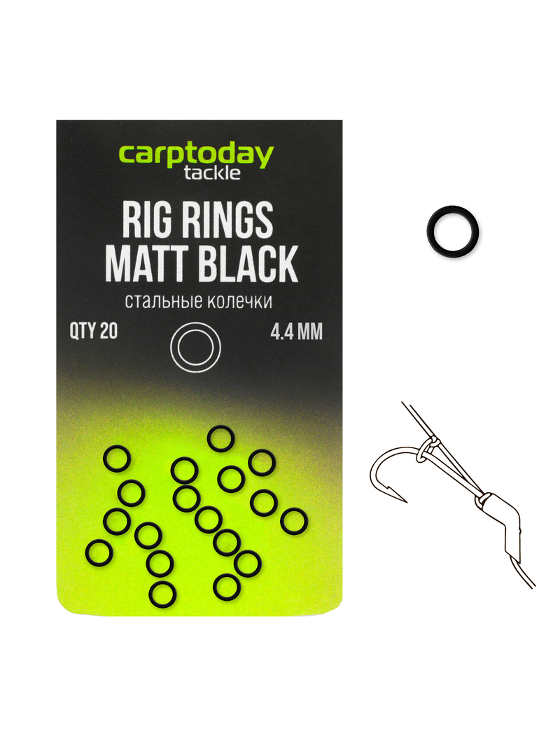Стальные колечки круглые Carptoday Tackle Rig Rings, Внешний диаметр: 4.4 мм