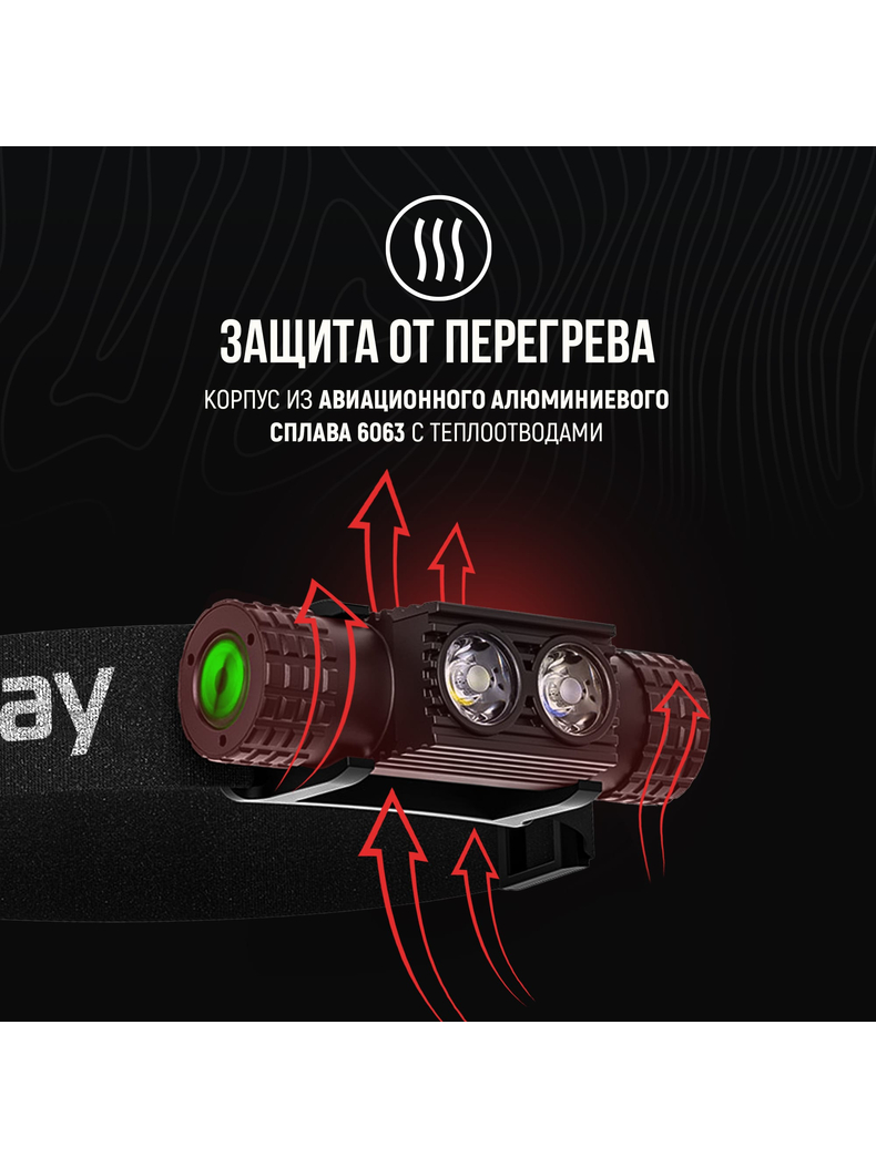 Налобный фонарь Carptoday Apollo Blue 2 с функцией подсвечивания лески, изображение 10 Налобный фонарь Carptoday Apollo Blue 2 с функцией подсвечивания лески, изображение 10