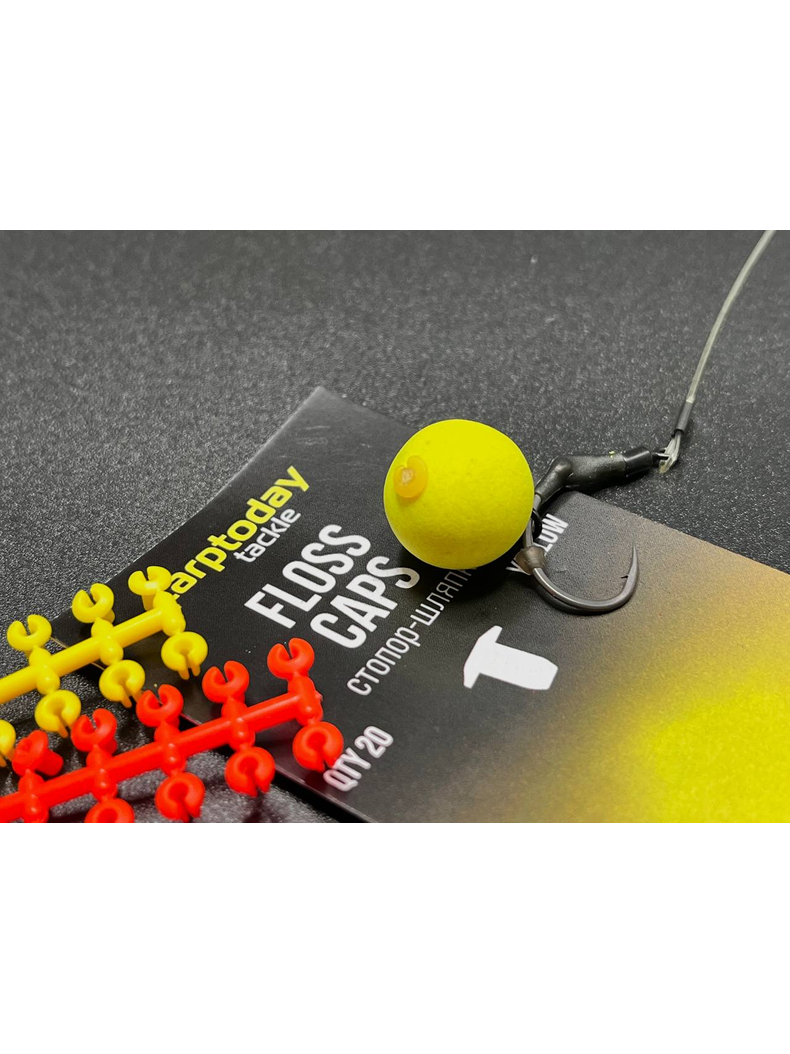 Стопоры со шляпкой Carptoday Tackle Floss Caps, Цвет: Жёлтый, изображение 4