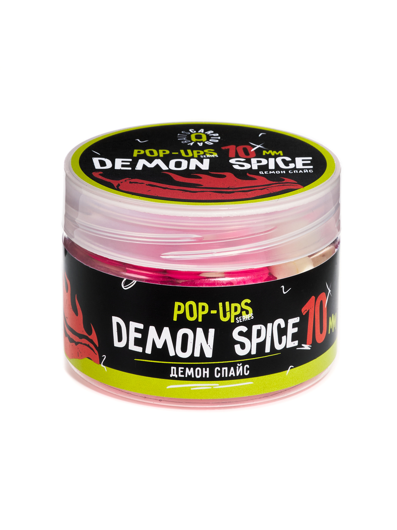 Бойлы плавающие Carptoday Baits Pop Ups Demon Spice (Острые Специи) 10мм, Диаметр: 10 мм, Вкус: Острые Специи, изображение 2