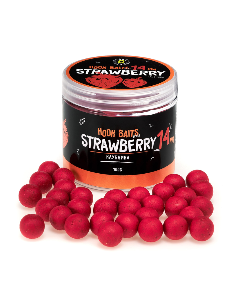 Бойлы насадочные Carptoday Baits Strawberry (Клубника), Диаметр: 14 мм, Вкус: Клубника