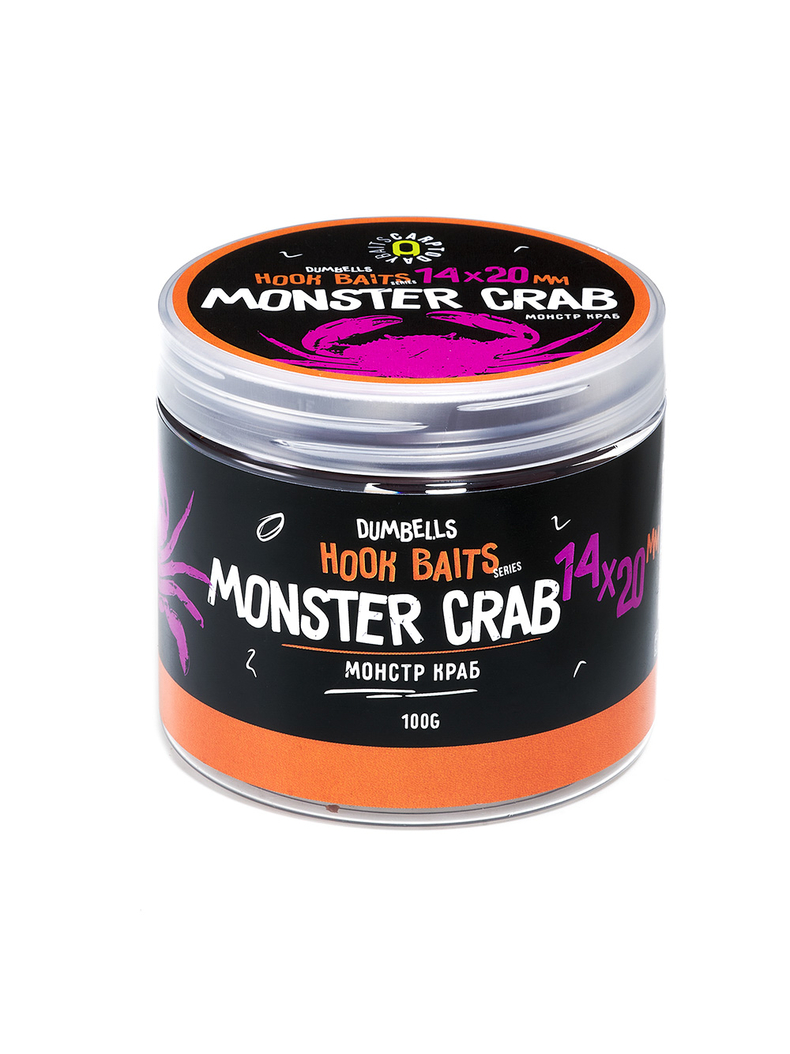 Дамбелсы насадочные Carptoday Baits Monster Crab (Монстр Краб), Диаметр: 14 х 20 мм, Вкус: Монстр Краб, изображение 2