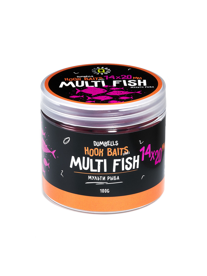 Дамбелсы насадочные Carptoday Baits Multi Fish (Мульти Фиш), Диаметр: 14 х 20 мм, Вкус: Мульти Фиш, изображение 2 Дамбелсы насадочные Carptoday Baits Multi Fish (Мульти Фиш), Диаметр: 14 х 20 мм, Вкус: Мульти Фиш, изображение 2