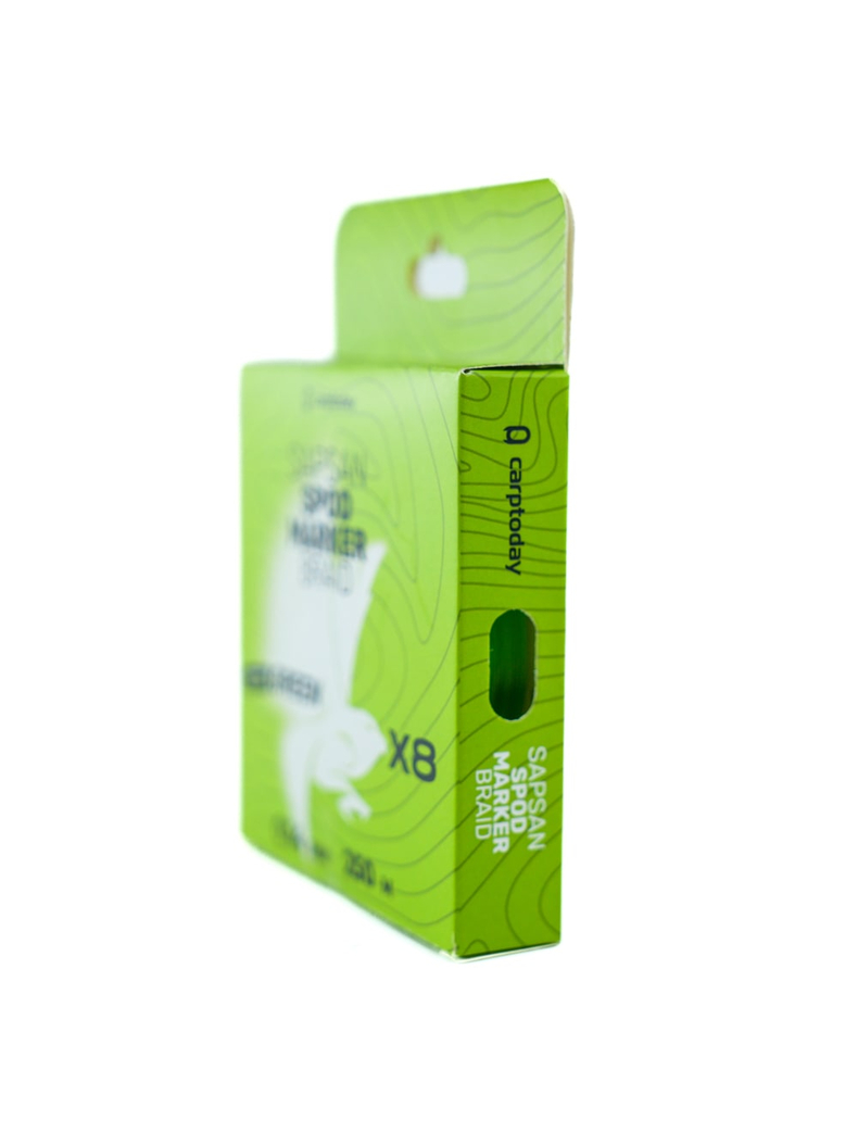 Плетёный шнур Carptoday Sapsan Spod & Marker Braid Green 0.14мм 250м, Диаметр: 0,14 мм, Цвет: Зелёный, изображение 3