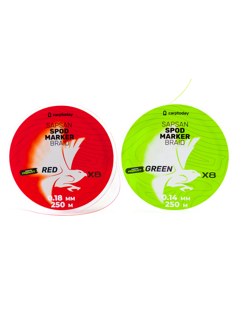 Плетёный шнур Carptoday Sapsan Spod & Marker Braid Green 0.14мм 250м, Диаметр: 0,14 мм, Цвет: Зелёный, изображение 8