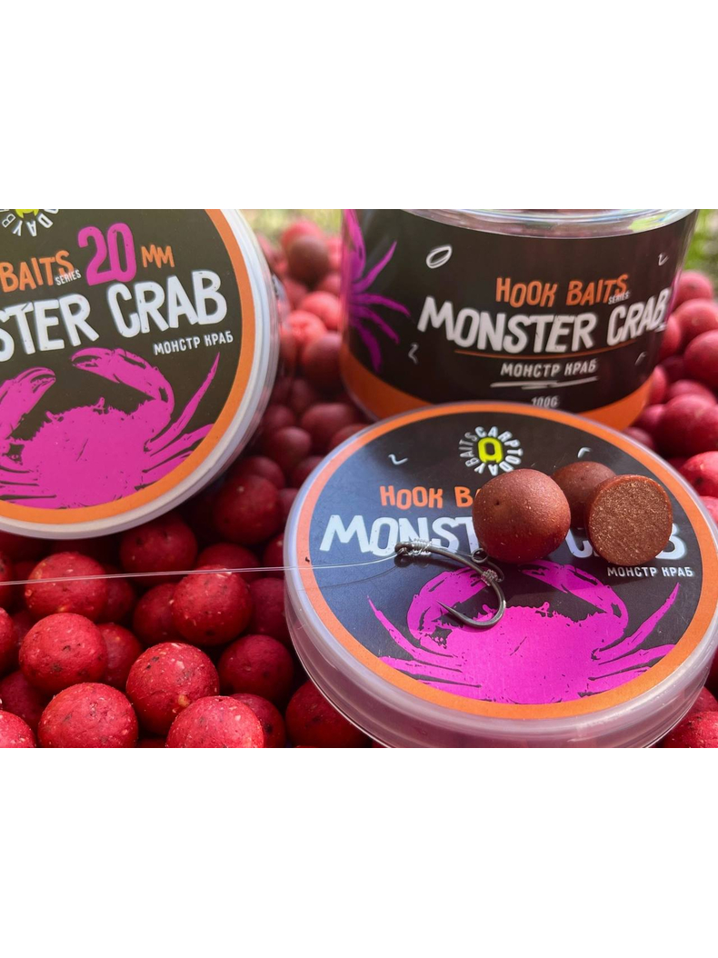 Бойлы насадочные Carptoday Baits Monster Crab (Монстр Краб), Диаметр: 14 мм, Вкус: Монстр Краб, изображение 6