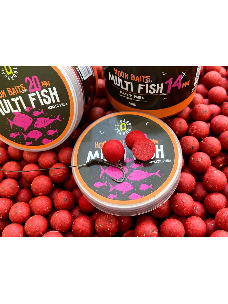Бойлы насадочные Carptoday Baits Multi Fish (Мульти Фиш), Диаметр: 14 мм, Вкус: Мульти Фиш, изображение 5