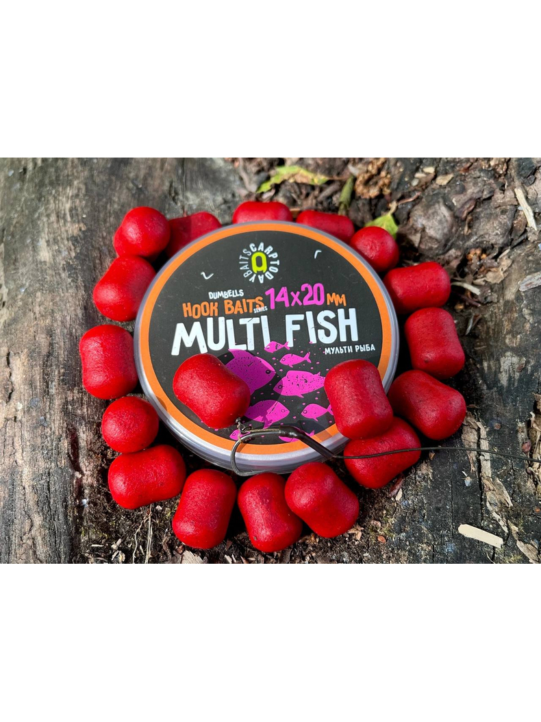 Дамбелсы насадочные Carptoday Baits Multi Fish (Мульти Фиш), Диаметр: 14 х 20 мм, Вкус: Мульти Фиш, изображение 5 Дамбелсы насадочные Carptoday Baits Multi Fish (Мульти Фиш), Диаметр: 14 х 20 мм, Вкус: Мульти Фиш, изображение 5