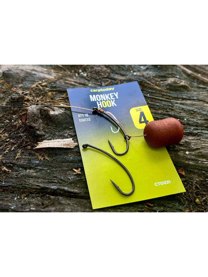 Крючки карповые Carptoday Monkey Hook, Размер крючка: № 4, изображение 2 Крючки карповые Carptoday Monkey Hook, Размер крючка: № 4, изображение 2