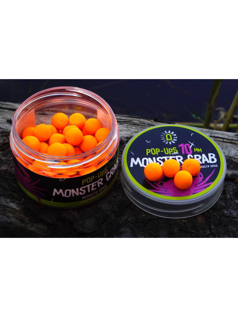 Бойлы плавающие Carptoday Baits Pop Ups Monster Crab (Монстр Краб) 10мм, Диаметр: 10 мм, Вкус: Монстр Краб, изображение 5