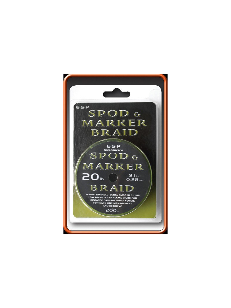 Шнур для спода и маркера ESP Spod & Marker Braid 20lb 200 метров Шнур для спода и маркера ESP Spod & Marker Braid 20lb 200 метров