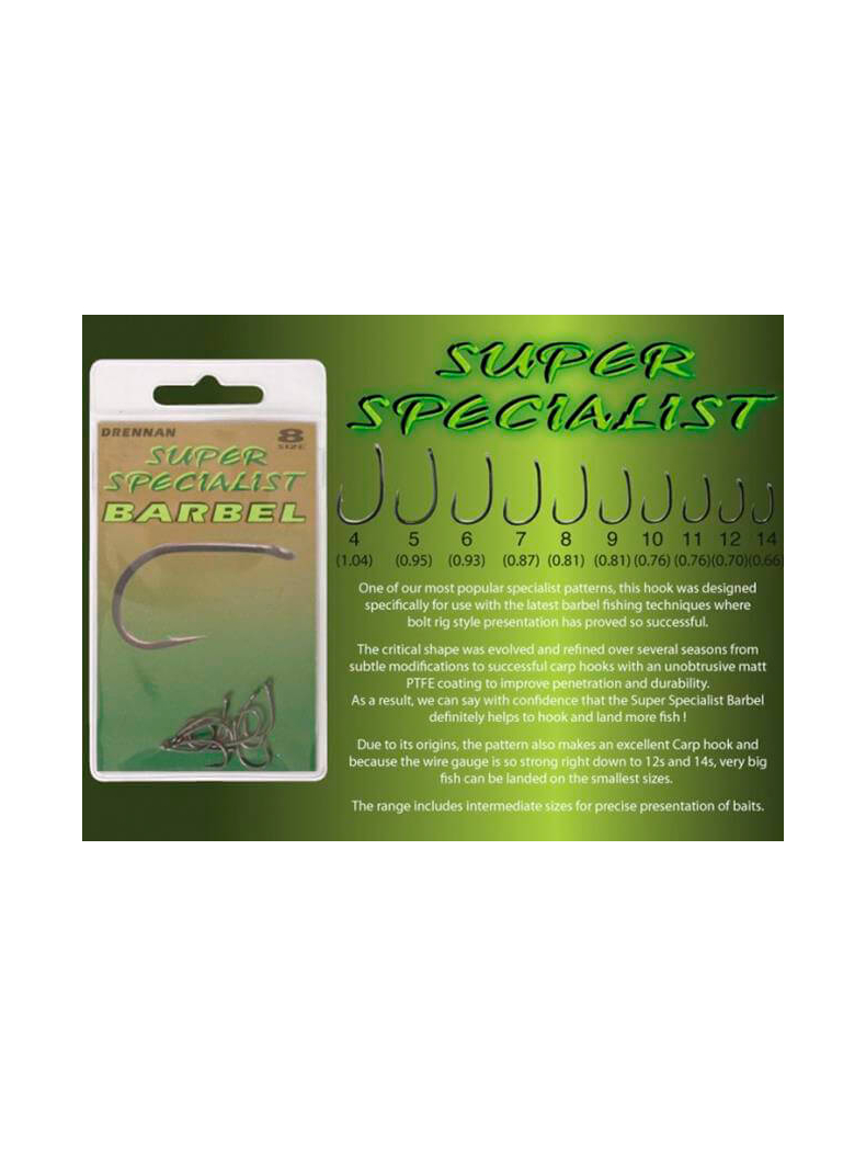 Super Specialist Barbel Hooks крючки, Размер крючка: №10