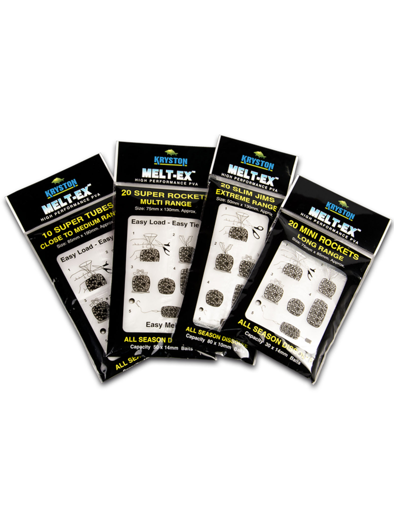 Растворимые ПВА-пакеты Kryston MELT-EX PVA Bags, Размер: 50 мм х 85 мм, Количество: 60 шт