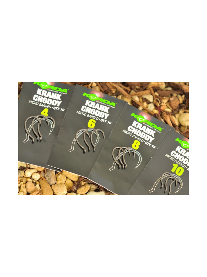 Крючки карповые Korda Krank Choddy, Размер крючка: №10 Крючки карповые Korda Krank Choddy, Размер крючка: №10