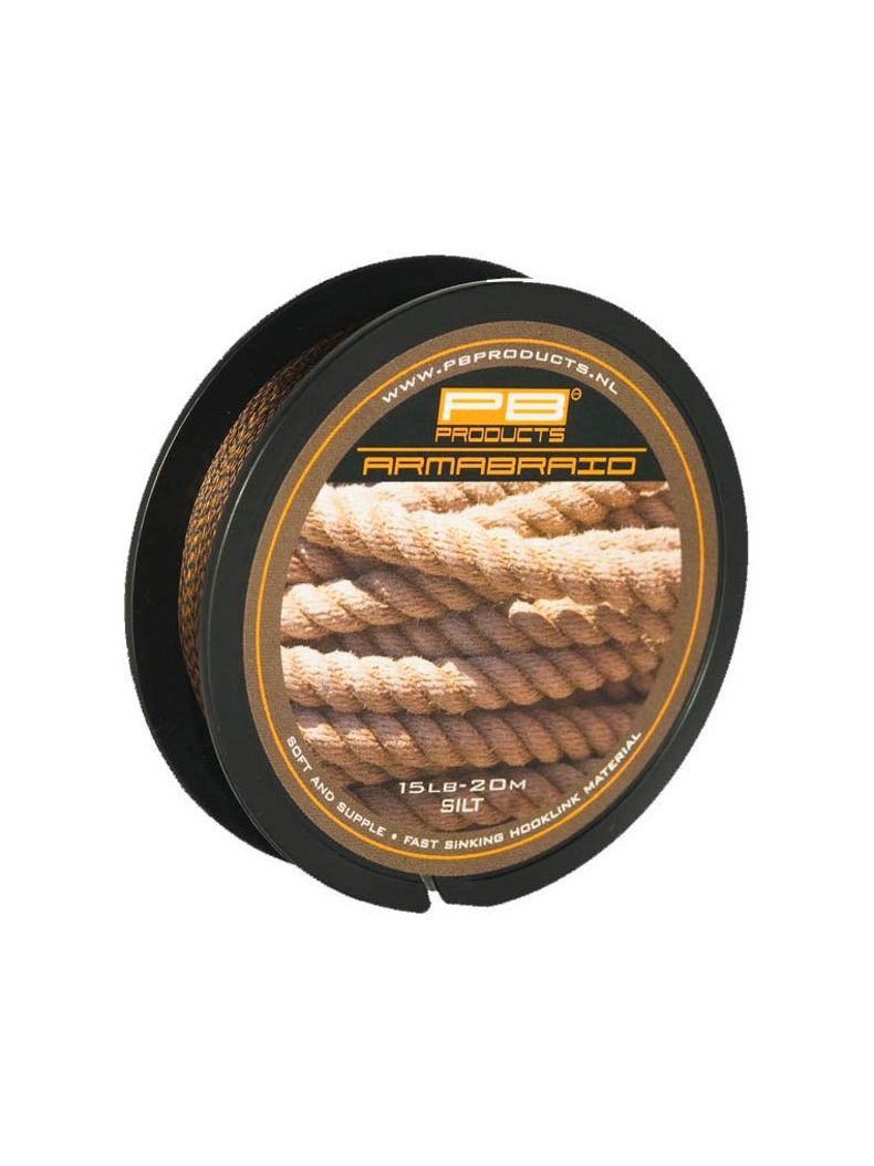 Поводковый материал PB Products ARMABRAID 20m, Цвет: Silt (ил), Тест: 25.00 lb
