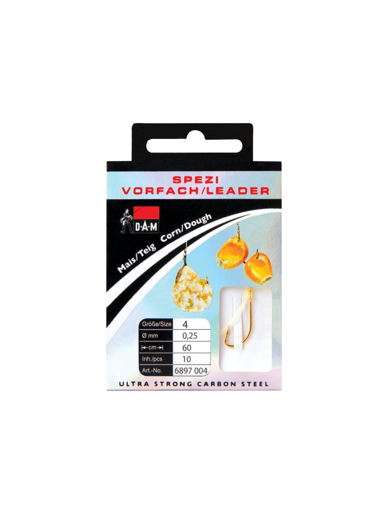 Поводоки DAM SPEZI MAIS Rig 60 см. / 10 шт. 0.16mm / №12